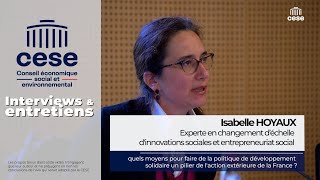 Isabelle Hoyaux (ScaleChanger ) - Le développement solidaire - cese