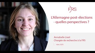 L'Allemagne post-élections - quelles perspectives ? Avec Annabelle Livet